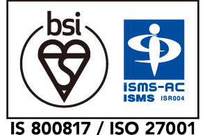 ロゴ:IS 800817 / ISO 27001